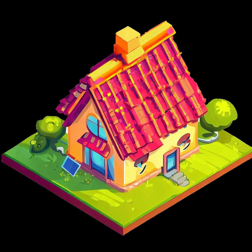 House with solar panels